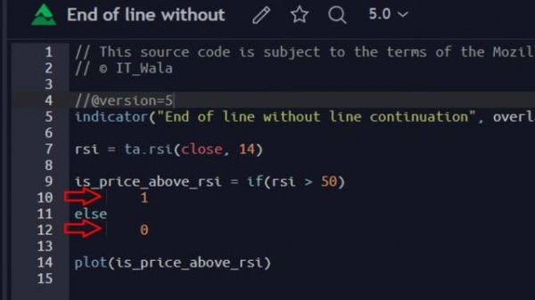 TRADINGVIEW--PINE SCRIPT: ERROR = END OF LINE WITHOUT LINE CONTINUATION || TUTORIAL.