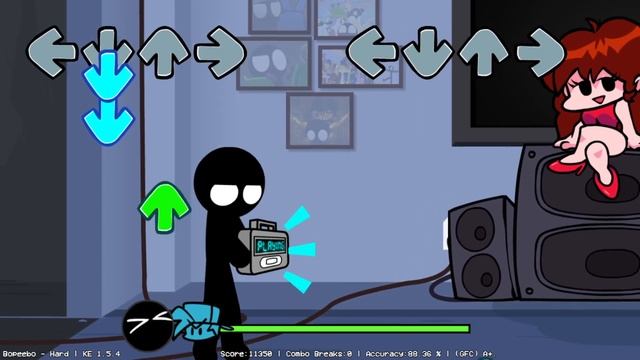 StickMan vs Friday Night Funkin (СТИКМЕН ПРОТИВ ФНФ) полное прохождение. смотреть онлайн
