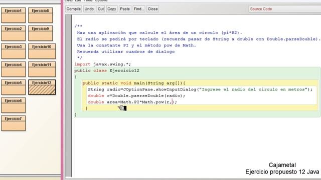 Ejercicio propuesto 12 java смотреть онлайн