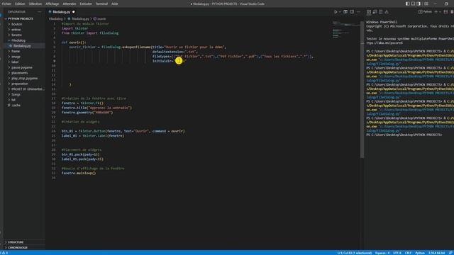 PYTHON TKINTER FILEDIALOG Ouvrir, enregistrer sous #0011 смотреть онлайн