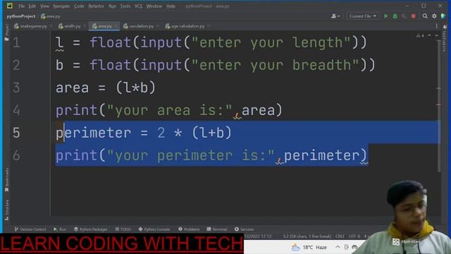 How to find perimeter , area , and Gajj with python in your pc смотреть онлайн