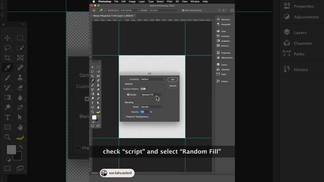 Random Pattern Fill in Photoshop смотреть онлайн