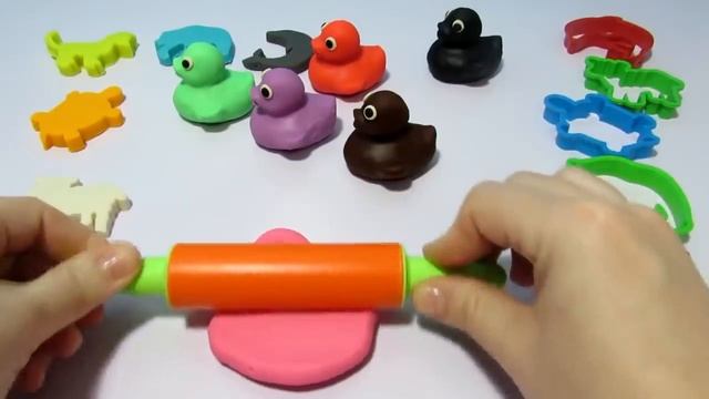 Учим цвета на английском языке с уточками из пластилина Play-Doh. смотреть онлайн