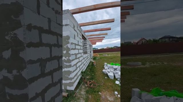 Укладка Газоблока Киев 600 грн м3 150 грн м2 . Дом за 10 дней смотри полное видео .