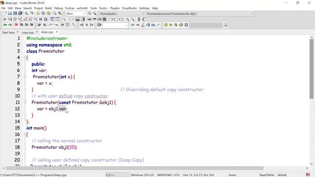 C++ PROGRAM FOR "DEEP COPY" CONSTRUCTOR WITH OUTPUT|| C++ COURSE IN TAMIL смотреть онлайн