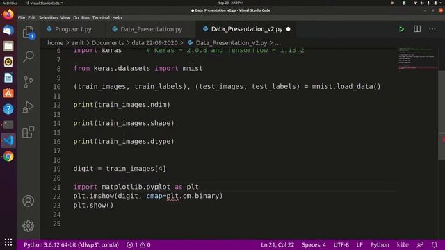 3D Tensors MNIST digits Python Machine Learning Deep Learning Computer vision смотреть онлайн