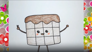 Рисуем Шоколадные вафли)))