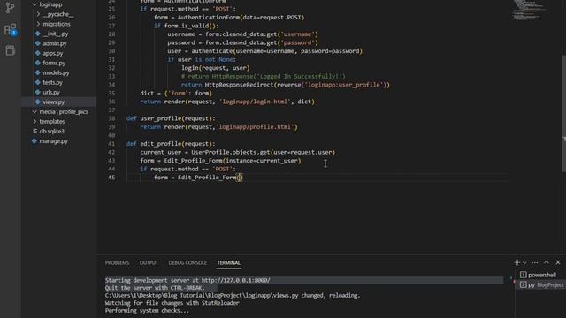 Python and Django Blog Part 5 : Editing User Profile!! смотреть онлайн