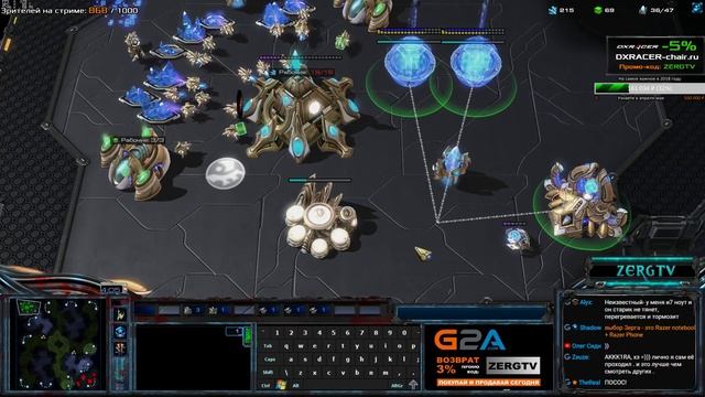 ★ Прокси ораклы против террана это риск | StarCraft 2 с ZERGTV ★ смотреть онлайн