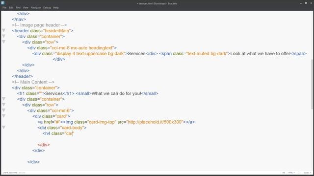 How to create a website using bootstrap 4(Part-21 Services Page using Cards) смотреть онлайн