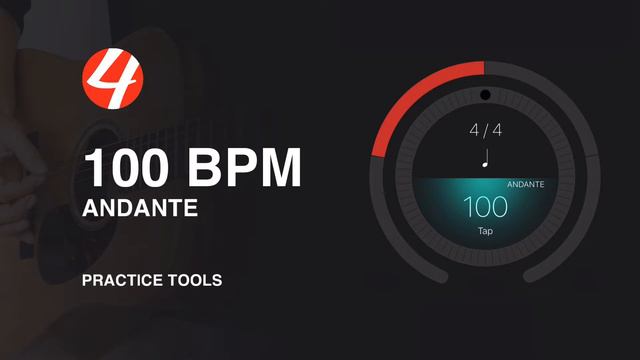 100 BPM (Beats Per Minute) 4/4 Metronome Click Practice Track | Music Lessons смотреть онлайн
