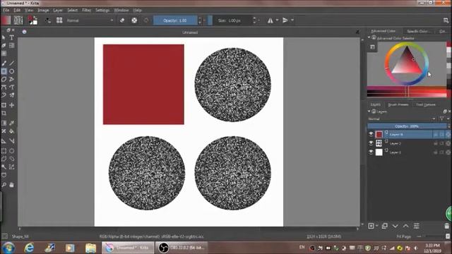 Draw colorful glitter texture | Krita смотреть онлайн