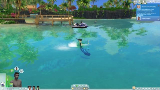 РУСАЛКА УТОПИЛА ЧЕЛОВЕКА В THE SIMS 4 | МОД смотреть онлайн