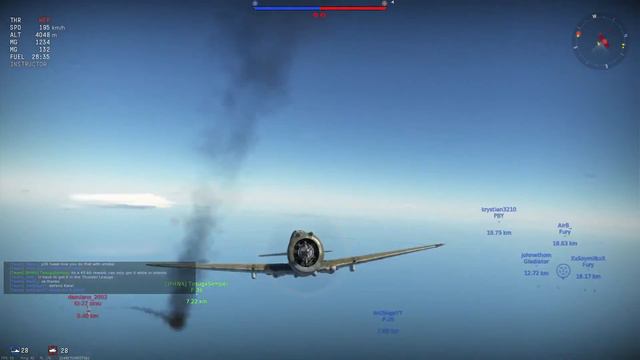 War Thunder RB Gameplay - P36 C ft Tesuga смотреть онлайн