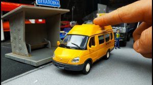Машинка моделька Газель Семар 3234 Маршрутное такси масштаб 1/43 распаковка и обзор! Про машинки!