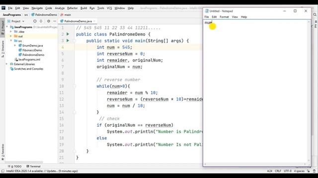 Write a Java program to check Number is Palindrome or not. || Java Programming Tutorials смотреть онлайн