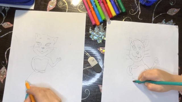 How to draw Angela from Talking Tom and Friends | Как нарисовать Анджелу из игры Говорящий Том смотреть онлайн