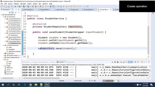 Spring boot + rest service + jpa + maven + mysql + CRUD operations + postman смотреть онлайн