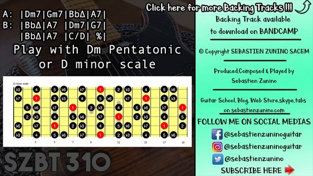 Funky Fusion Backing Track in D minor | #SZBT 310 смотреть онлайн