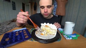 МУКБАНГ АСМР ТОРТ МОЙ «ПЕРСИКОВЫЙ ЙОГУРТ» / CAKE /  КОНФЕТЫ MILKA / SWEET / EATING ASMR Mukbang #588