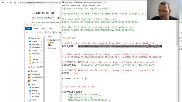 Python Basics Tutorial Django DataBase and Time Zone Set up смотреть онлайн