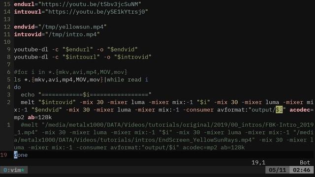 Automate Rendering My Tutorial Videos Linux Shell MLT Melt смотреть онлайн