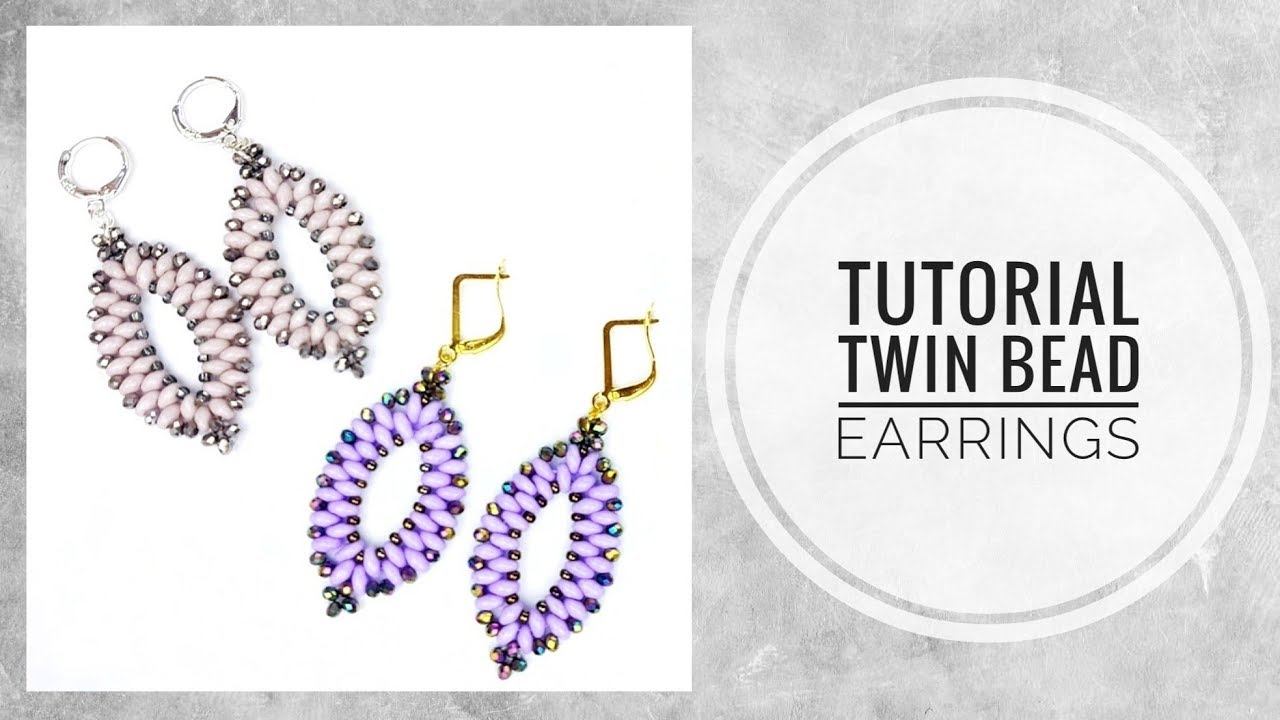 #МК - Овальные серёжки с твином | #Tutorial - Oval earrings with twin смотреть онлайн