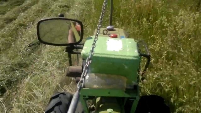 Кошение густой травы мотоблоком - видео с адаптера 2018г смотреть онлайн