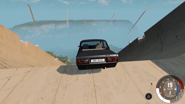 BeamNG drive, Beamng crashes, СМЕРТЕЛЬНЫЙ СПУСК НА ВАЗ 2107 !!! DEATH DESCENT ON VAZ 2107 смотреть онлайн