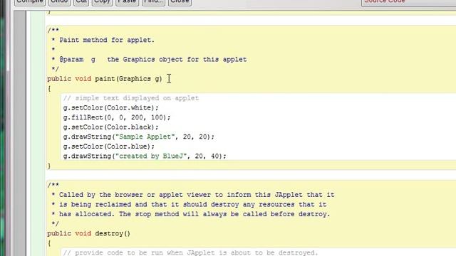 Simple BlueJ Java Applets смотреть онлайн