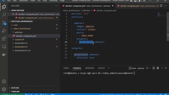 Odoo docker - Visualizar BD con adminer смотреть онлайн