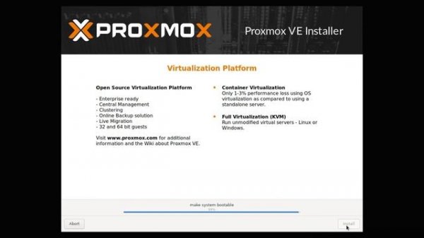 Установка ProxMox / Installing ProxMox