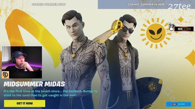 Streamers React To Midsummer Midas Skin In Fortnite Item Shop смотреть онлайн