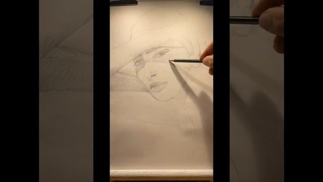 ??ART BY EVANGELOS Pencil sketch portrait of legendary foto model Christy Turlington? смотреть онлайн