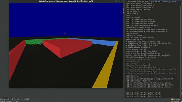 01 3w Deep Q-learning algorithm, python, pytorch and PyBullet смотреть онлайн