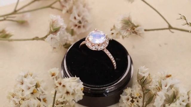 Moonstone engagement rings rose gold women смотреть онлайн