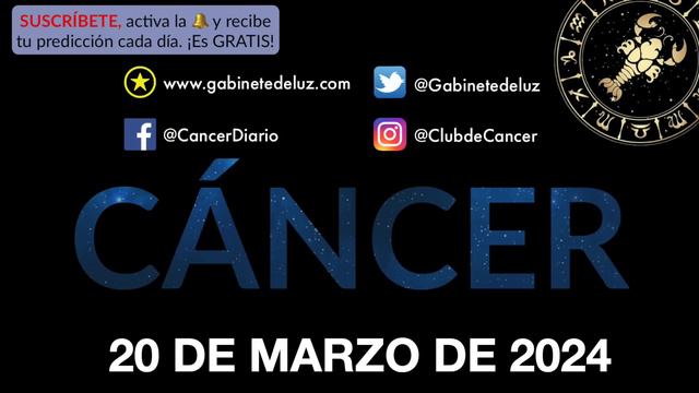 Horóscopo Diario - Cáncer - 20 de Marzo de 2024. смотреть онлайн