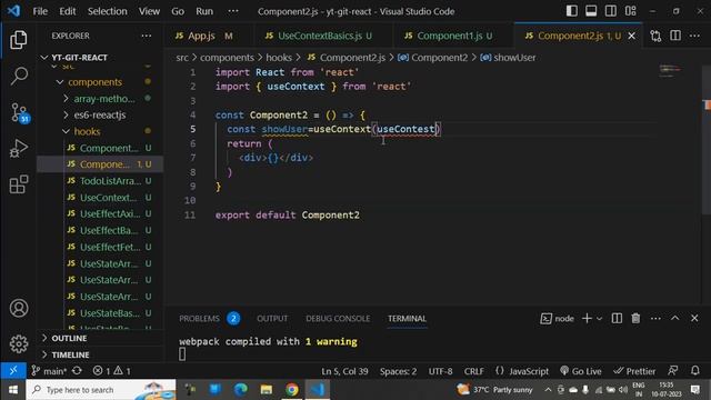 Part-67: useContext() Hook method basics in react js. #like #share #viral #reactjs смотреть онлайн