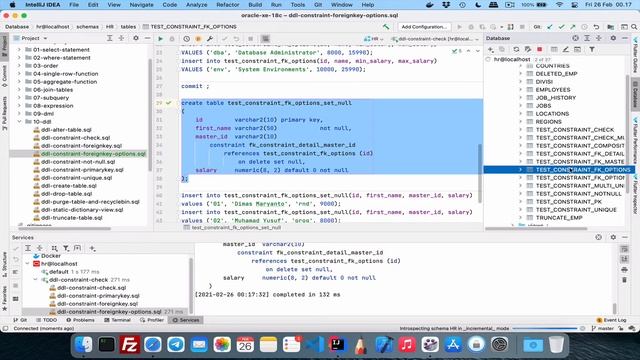 #14.f - Foreign Key Constraint Options | BELAJAR RDBMS ORACLE 18C смотреть онлайн