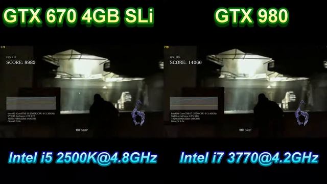 Overclocked GTX 670 4GB SLI VS GTX 980 Performance смотреть онлайн