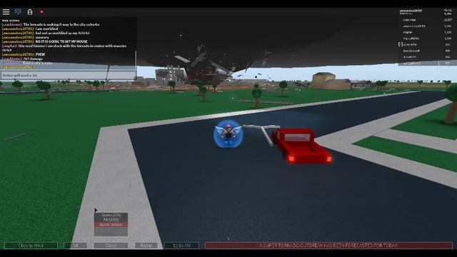 ROBLOX BIG TORNADO HITS DESTROYS CITY part 1 смотреть онлайн