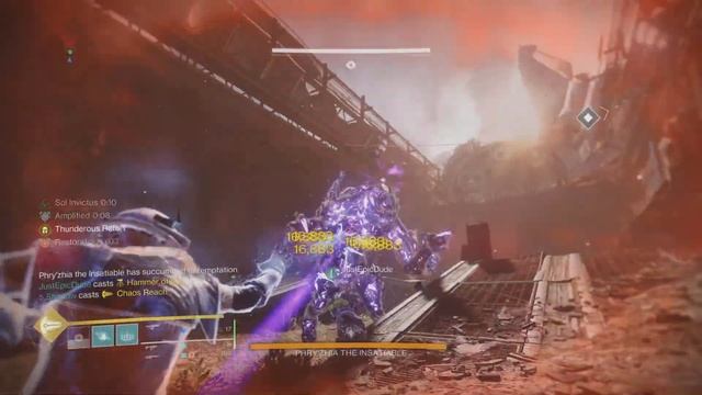 Destiny 2: Chaos Reach damage test with sol invictus, thunderous retort, tractor cannon & geomag смотреть онлайн