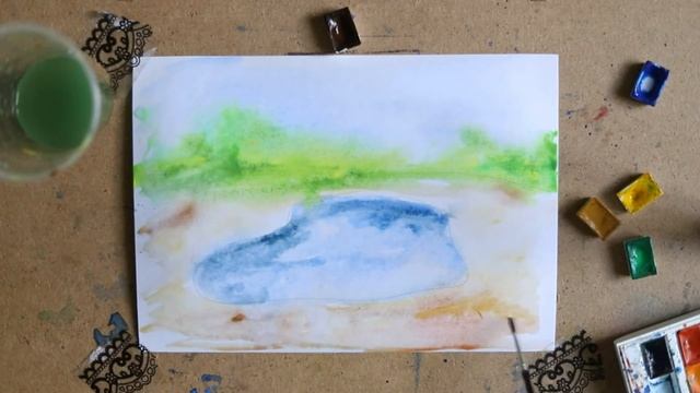 Рисуем с детьми. Кораблик в луже. смотреть онлайн
