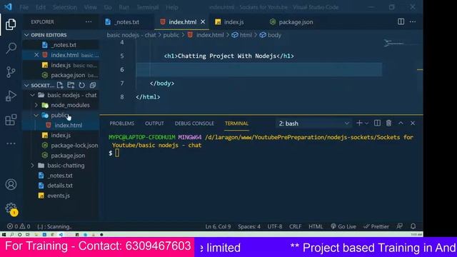 #2 NODEJS TUTORIAL CHATTING SETUP TUTORIAL смотреть онлайн