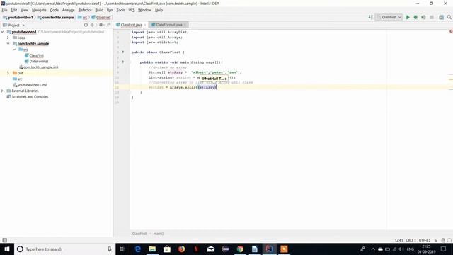 Array to Arraylist conversion using asList in JAVA - Method - 1 смотреть онлайн