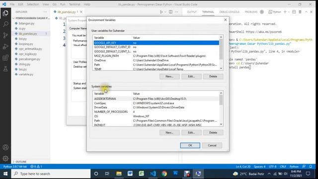13 - Tutorial Cara Install Pandas pada Python di Visual Studio Code смотреть онлайн