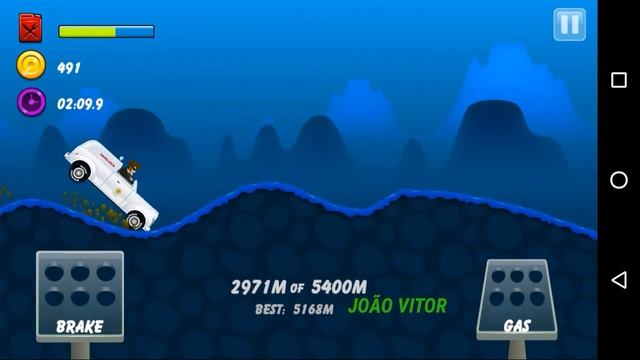 Hill racing Mountain climb gameplay downhill pontuação 5760 смотреть онлайн