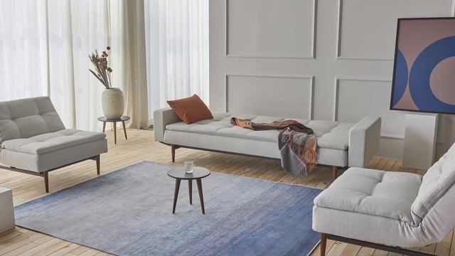 Dublexo Sofa Bed w/ Arms and Styletto Legs and Chair from Innovation Living смотреть онлайн