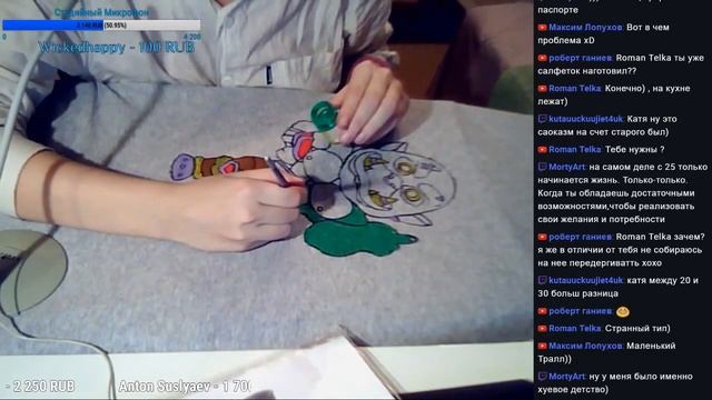 Рисуем орка на футболке) Часть 2 работа с цветом! смотреть онлайн