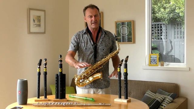 Sax-mini-ca Saxmonica Saxophone. A beautiful music progression. смотреть онлайн